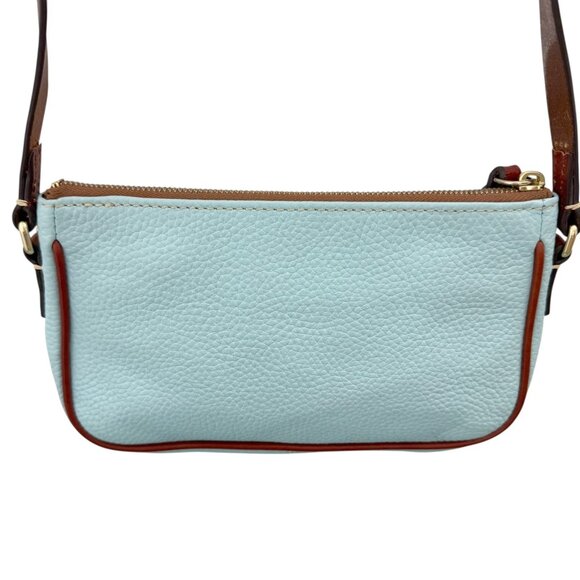 Dooney & Bourke Ginger Shoulder Purse Bag Pale Light Blue Pebbled Leather - Picture 3 of 7